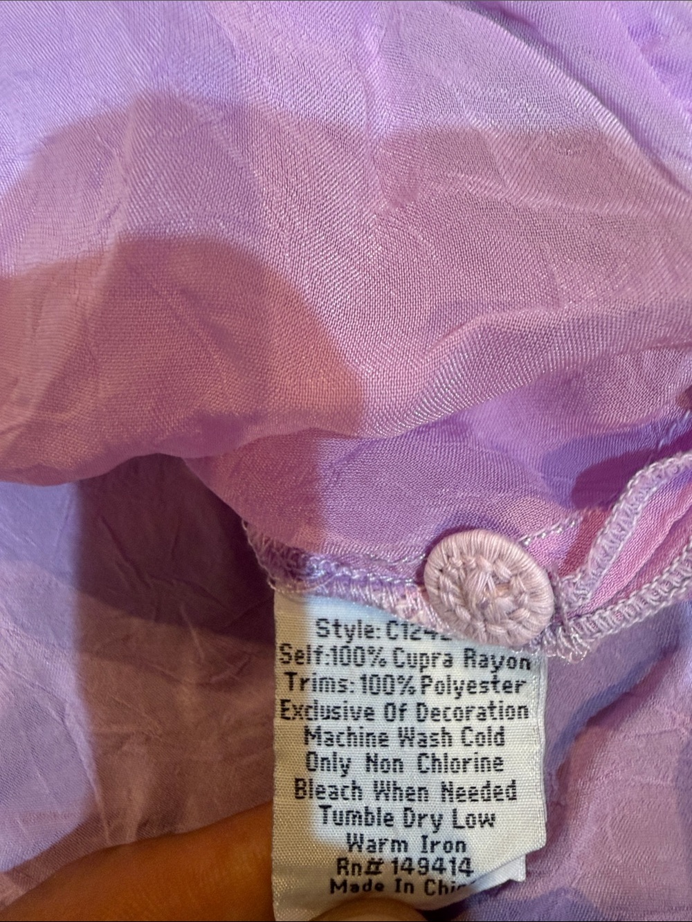 Johnny Was Minodora Blouse In Lavender Frost In Pink size M in EUC - Picture 7 of 12